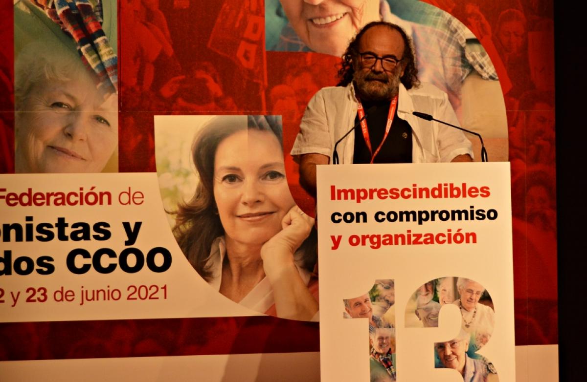 Vicente Llamazares, Secretario general de la Federacin de Pensionistas y Jubilados de CCOO