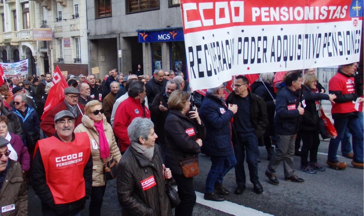 Manifestacin por las pensiones en Asturias