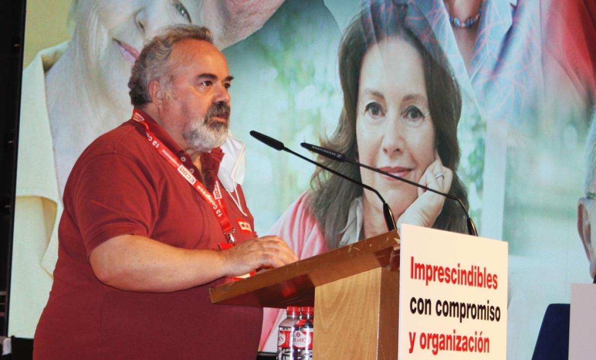 Jos M Gmez Claro, Secretario general de la Federacin de Pensionistas de CCOO Asturias